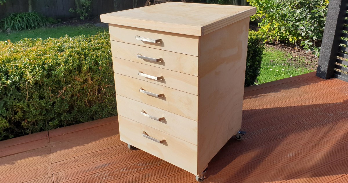 How To Build A Plywood With Drawers On Casters Plans Available