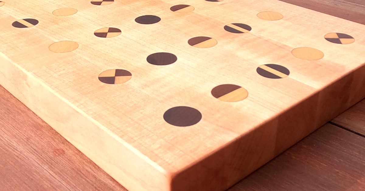 How To Make a Chopping / Cutting Board With Laminated Patterned Dowels