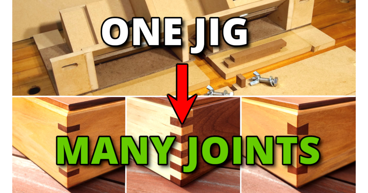 How To Make A Combined Spline And Box Joint Jig For The Router Table Plans Available